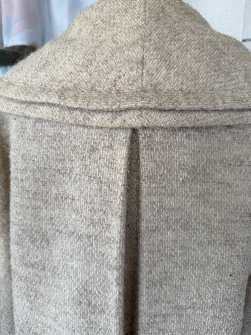 Vintage 50s "A Present Vogue" Short Wool Open Overcoat Beige M/L - Picture 14 of 16